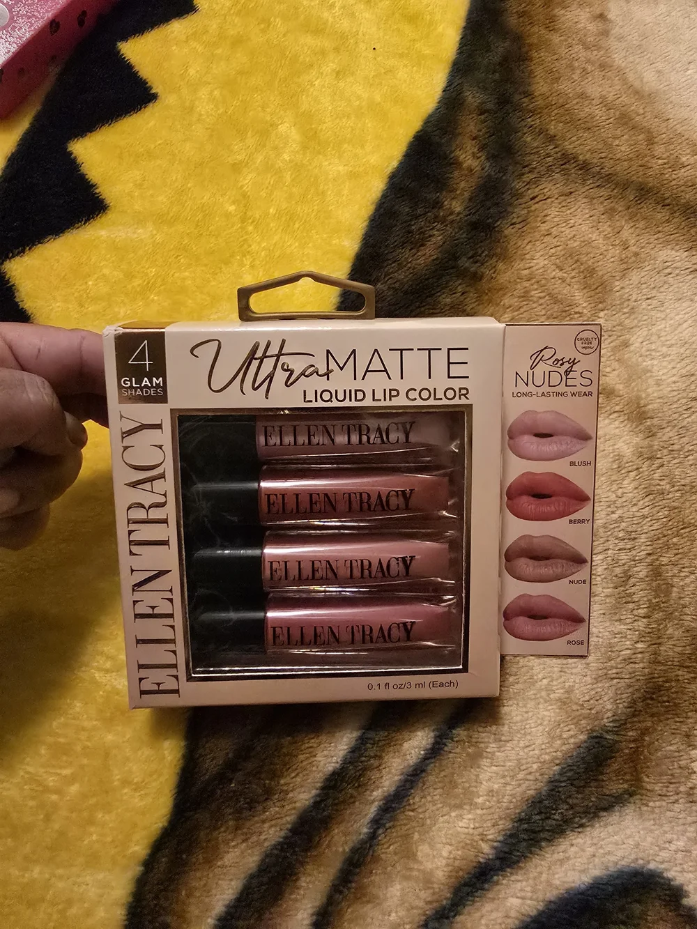 Ellen Tracy UltraMatte Liquid Lip Color Set - Rosy Nudes (4 Shades)